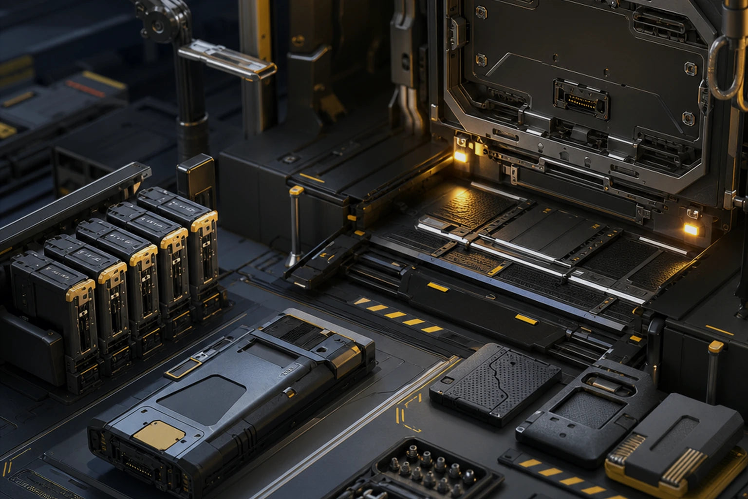 Abstract modular field-service deck with replaceable engineering components
